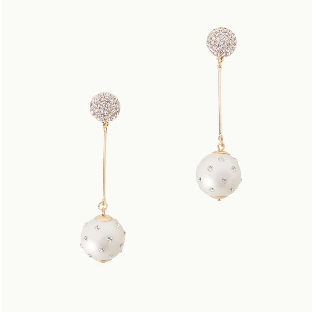 NWT Lilly Pulitzer Cosmic Sky Pearl Drop Earrings